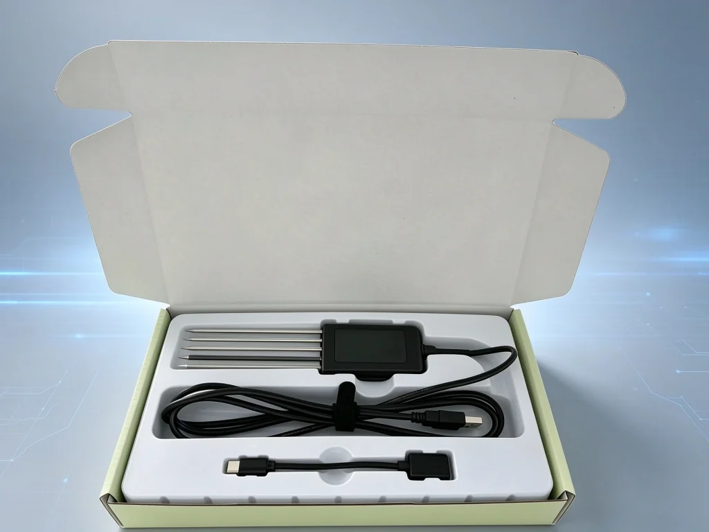 SIRO mobile 8-in-1 soil detector full product view with probe
